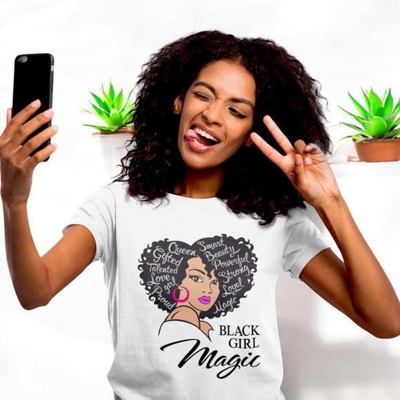 Platinum Delta Apparel Tops - Black Girl Magic Graphic Tee Shirt